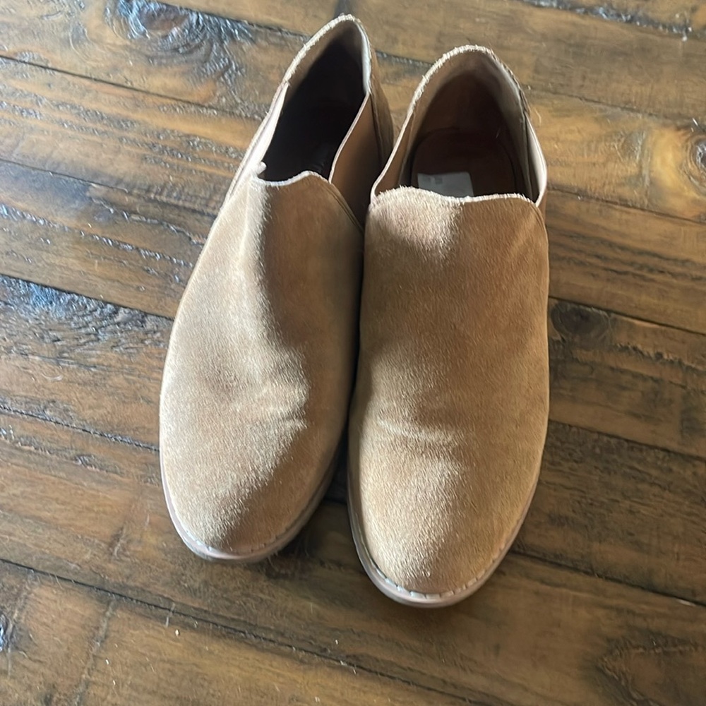 Tan suede ankle boots, barely/never worn